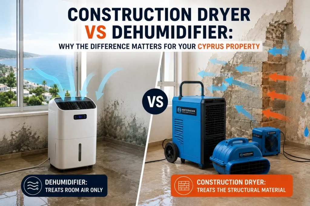 Construction Dryer vs Dehumidifier